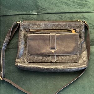 Fossil Black Leather Crossbody Bag